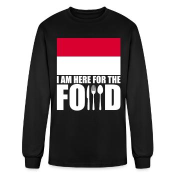 Monaco flag souvenir food travel - Men's Long Sleeve T-Shirt - black - Front