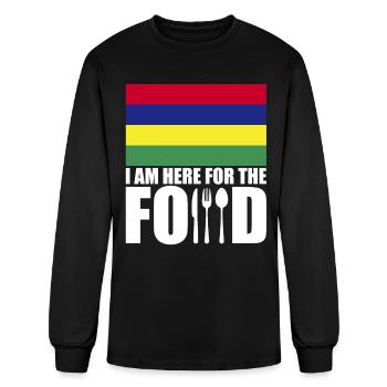 Mauritius flag souvenir food travel - Men's Long Sleeve T-Shirt - black - Front