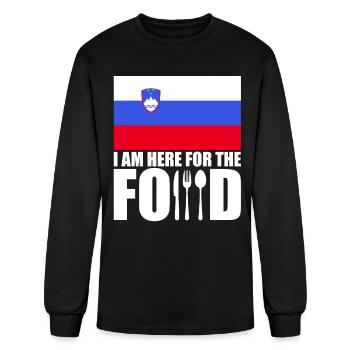 Slovenia flag souvenir food travel - Men's Long Sleeve T-Shirt - black - Front
