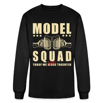 Model Party Crew | Model Squad - Men's Long Sleeve T-Shirt - black - Front