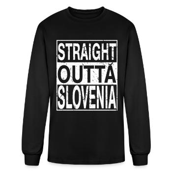 Slovenia Straight Outta Slovenia - Men's Long Sleeve T-Shirt - black - Front