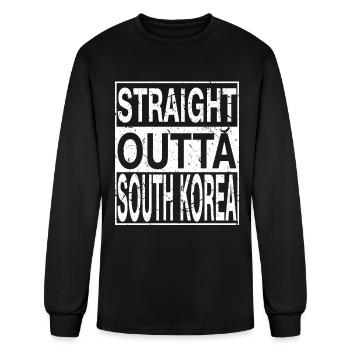 South Korea Straight Outta South Korea - Men's Long Sleeve T-Shirt - black - Front