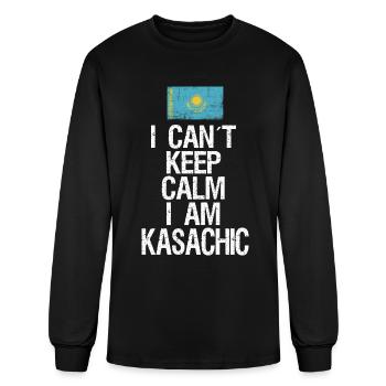 I can not keep calm I am Kasachic - Men's Long Sleeve T-Shirt - black - Front