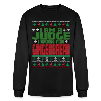 Judge Christmas Saying - Men's Long Sleeve T-Shirt - black - Front