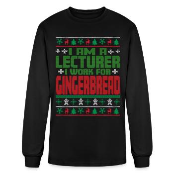 Lecturer Christmas Saying - Men's Long Sleeve T-Shirt - black - Front