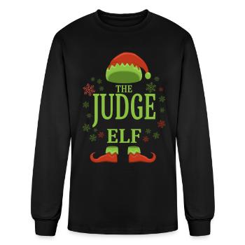 Judge Christmas Elf - Men's Long Sleeve T-Shirt - black - Front