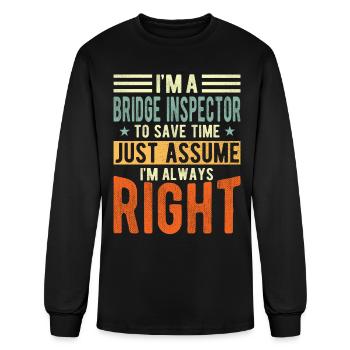 Bridge Inspector - Men's Long Sleeve T-Shirt - black - Front