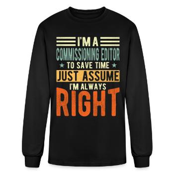 Commissioning Editor - Men's Long Sleeve T-Shirt - black - Front