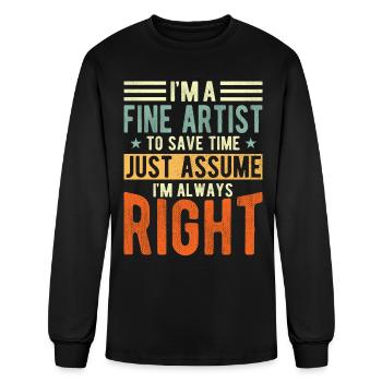Fine Artist - Men's Long Sleeve T-Shirt - black - Front