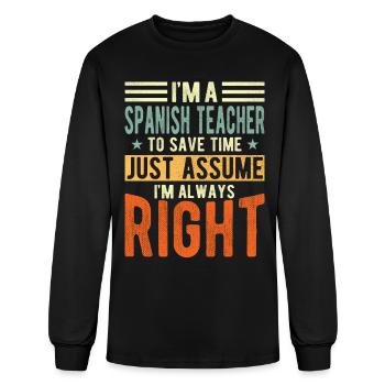 Spanish Teacher - Men's Long Sleeve T-Shirt - black - Front