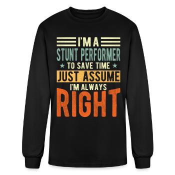 Stunt Performer - Men's Long Sleeve T-Shirt - black - Front
