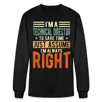 Technical Director - Men's Long Sleeve T-Shirt - black - Front