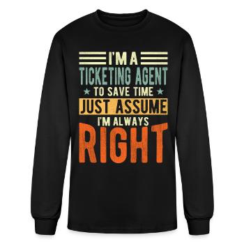 Ticketing Agent - Men's Long Sleeve T-Shirt - black - Front