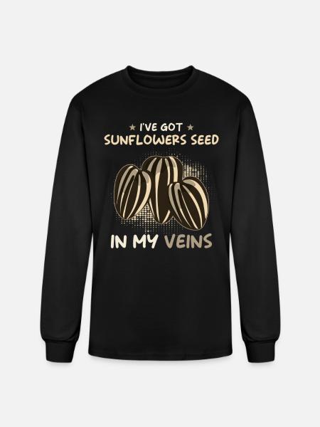 Sunflower Seeds - Men's Long Sleeve T-Shirt - black