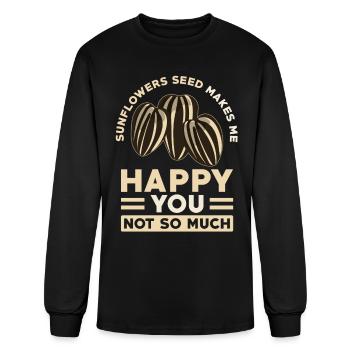 Sunflower Seeds - Men's Long Sleeve T-Shirt - black - Front
