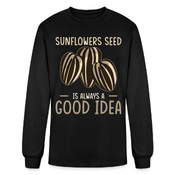 Sunflower Seeds - Men's Long Sleeve T-Shirt - black - Front