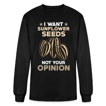 Sunflower Seeds - Men's Long Sleeve T-Shirt - black - Front