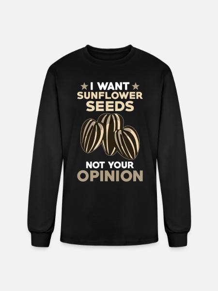 Sunflower Seeds - Men's Long Sleeve T-Shirt - black