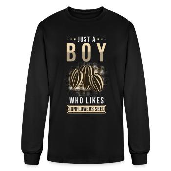 Sunflower Seeds - Men's Long Sleeve T-Shirt - black - Front