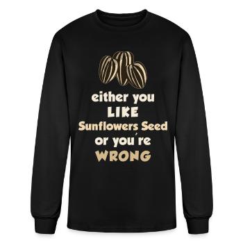 Sunflower Seeds - Men's Long Sleeve T-Shirt - black - Front