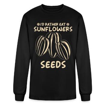 Sunflower Seeds - Men's Long Sleeve T-Shirt - black - Front