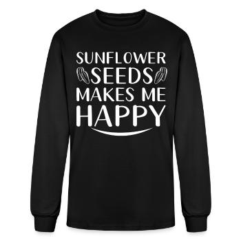 Sunflower Seeds - Men's Long Sleeve T-Shirt - black - Front