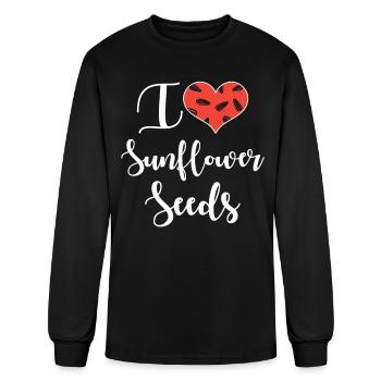 Sunflower Seeds I love Sunflower Seeds - Men's Long Sleeve T-Shirt - black - Front