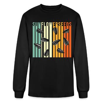 Sunflower Seeds - Men's Long Sleeve T-Shirt - black - Front