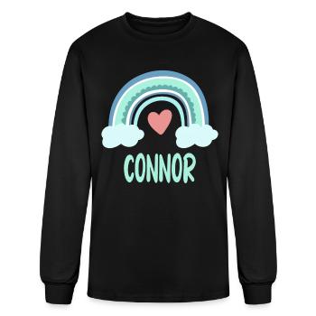 Connor Name Rainbow Baby - Men's Long Sleeve T-Shirt - black - Front