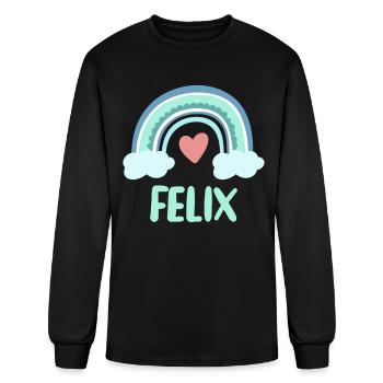 Felix Name Rainbow Baby - Men's Long Sleeve T-Shirt - black - Front