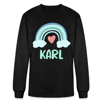 Karl Name Rainbow Baby - Men's Long Sleeve T-Shirt - black - Front