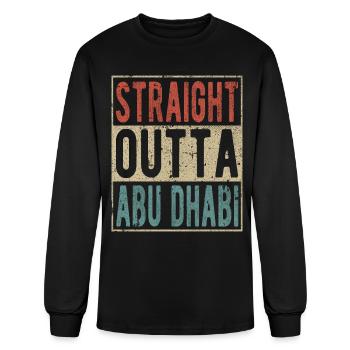 Straight outta Abu Dhabi - Men's Long Sleeve T-Shirt - black - Front