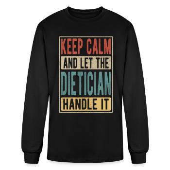 Dietician Retro Gift - Men's Long Sleeve T-Shirt - black - Front