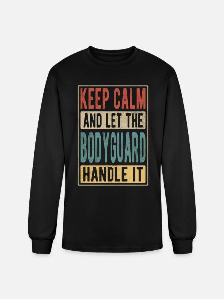 Bodyguard Retro Gift - Men's Long Sleeve T-Shirt - black