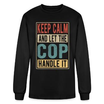 Cop Retro Gift - Men's Long Sleeve T-Shirt - black - Front