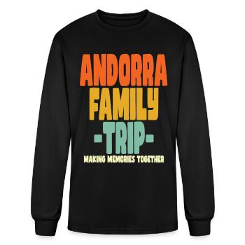 Andorra Family Trip Vacation Holiday - Men's Long Sleeve T-Shirt - black - Front