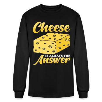Cheese Lover Cheese Gift - Men's Long Sleeve T-Shirt - black - Front