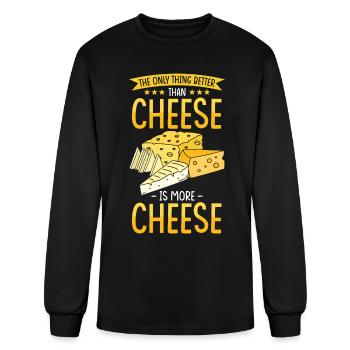 Cheese Lover Cheese Gift - Men's Long Sleeve T-Shirt - black - Front