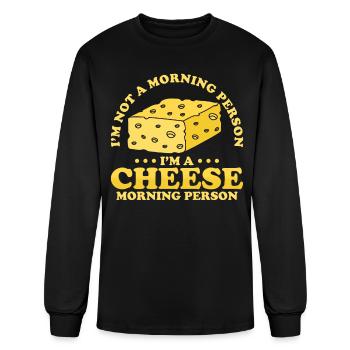 Cheese Lover Cheese Gift - Men's Long Sleeve T-Shirt - black - Front