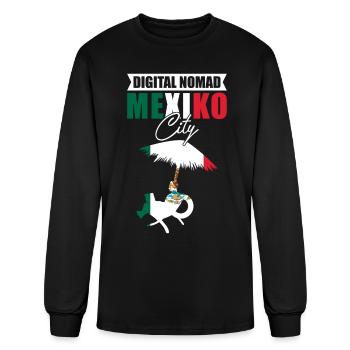 Digital Nomad Mexico City - Men's Long Sleeve T-Shirt - black - Front