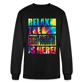 Relax the Freight Conductor Is Here - Men's Long Sleeve T-Shirt - black - Front