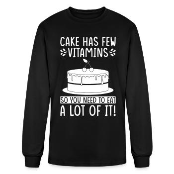 Gâteau Drôle de gâteaux J’adore - T-shirt à manches longues Homme - noir - Devant