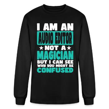 Audio Editor - Men's Long Sleeve T-Shirt - black - Front