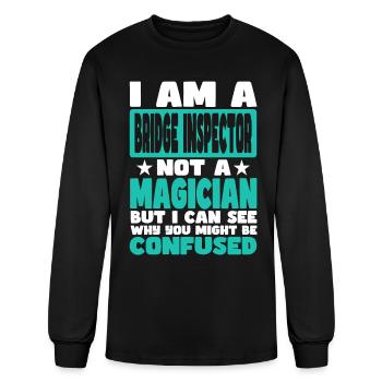 Bridge Inspector - Men's Long Sleeve T-Shirt - black - Front