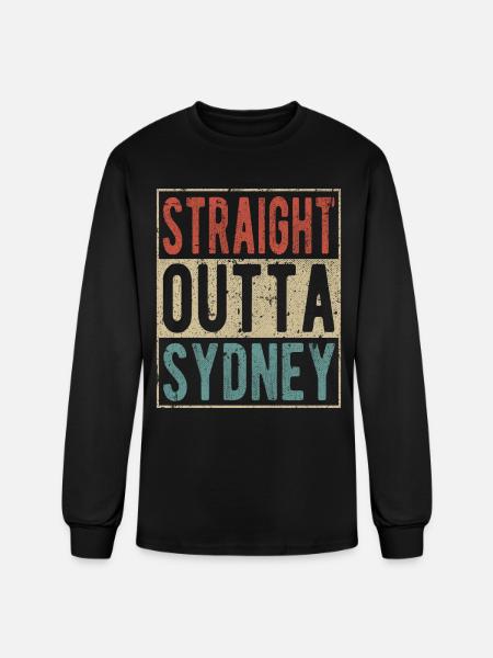 Straight outta Sydney - Men's Long Sleeve T-Shirt - black