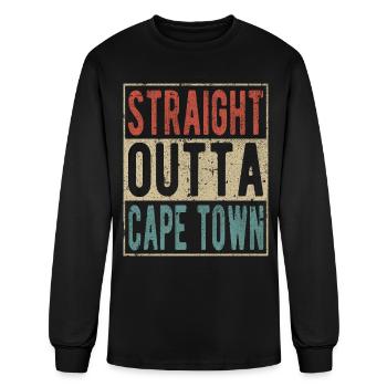 Straight outta Cape Town - Men's Long Sleeve T-Shirt - black - Front