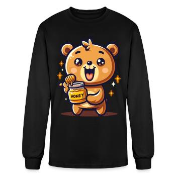 Bear Honey - Men's Long Sleeve T-Shirt - black - Front