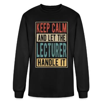 Lecturer Retro Gift - Men's Long Sleeve T-Shirt - black - Front