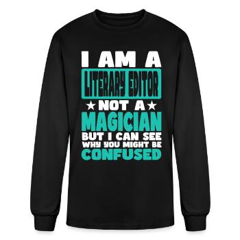 Literary Editor - Men's Long Sleeve T-Shirt - black - Front