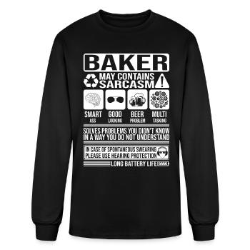 Baker Sarcasm funny Gift Baker - Men's Long Sleeve T-Shirt - black - Front